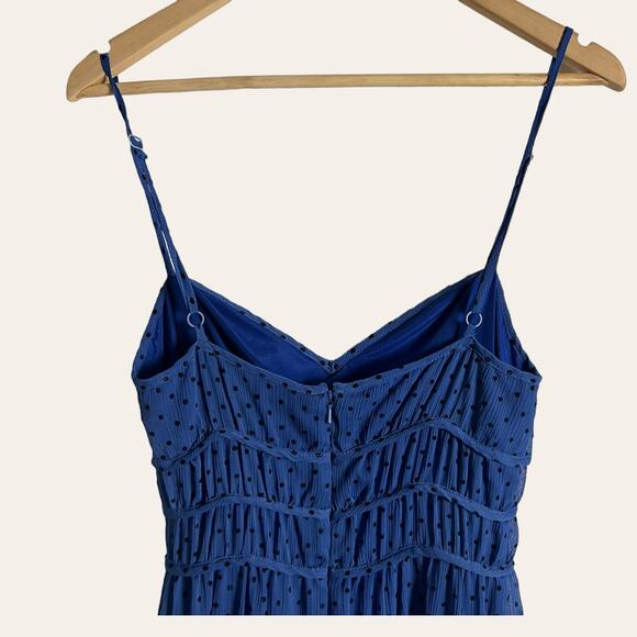 La Maison Talulah Sorrento Blue Polka Dot Print Sweetheart Midi Dress Size S - Picture 10 of 14